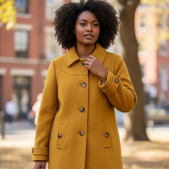 Boden Golden Trench Coat Size 4 - Picture 1 of 3